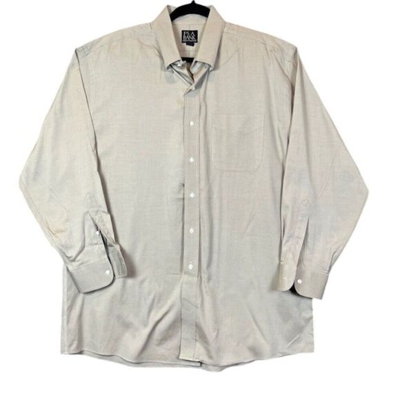 Jos. A. Bank Other - Jos. A Bank Executive Collection Men's Beige Tan Dress Shirt Cotton Size 17-33
